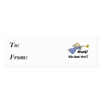 Hark Who Blows There Funny Angel Business Card Template