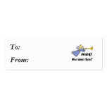 Hark Who Blows There Funny Angel business cards