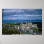 Harlech Castle and village, Gwynedd, northern Wale posters