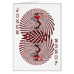 Harlequin Dizzy Blank Card