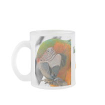 Harlequin Macaw Foot Frosted Mug
