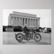 Harley Davidson Motorcycle - First Woman Poster