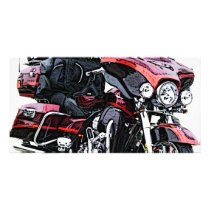 Harley Davidson Motorcycle Personalized Photo Card