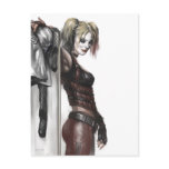 Harley Quinn Illustration Postcard