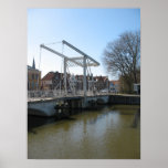 Harlingen/ Harns Drawbridge City View Photo Poster posters