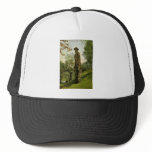 Harlow's Wooden Man Marquette, Michigan Trucker Hat