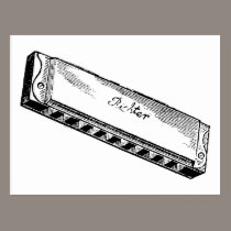 Harmonica/Blues Harp postcards