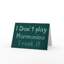 Harmonica Rock It Greeting Card