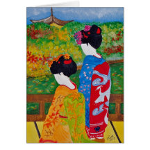 Harmony Geisha Greeting Card