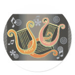 harp design stickers
