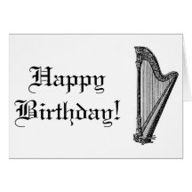 Harp Greeting Cards