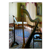 Harp in Living Room Card