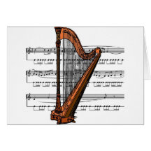 Harp musical 02 B Greeting Card
