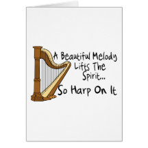 Harp On It Greeting Cards
