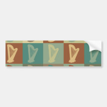 Harp Pop Art Bumper Sticker