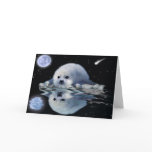 HARP SEAL Fantasy Wildlife Art Greeting Card
