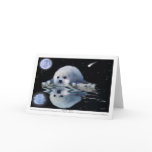 HARP SEAL & Story Wildlife Art Greeting Card
