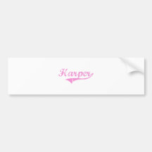 Harper Classic Style Name Bumper Stickers