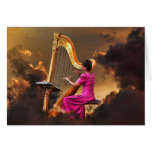HARPIST 2 GREETING CARD