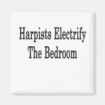 Harpists Electrify The Bedroom Refrigerator Magnet