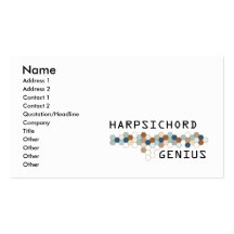 Harpsichord Genius Business Card Templates