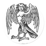 Harpy Beast Round Sticker