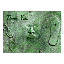 harriet tubman bronze thank you note card