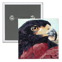 Harris Hawk textile Pin