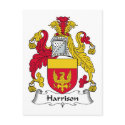 Harrison Family Crest postcards