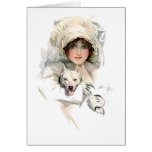 Harrison Fisher Girl  and Her Dog