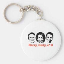 Harry, Girly, and O red Keychains