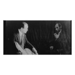 Harry Houdini and the Ghost of Abraham Lincoln Customized Photo Card