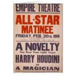 Harry Houdini, as 'A Magician' Retro Theatre Card