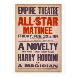 Harry Houdini, as 'A Magician' Retro Theatre Postcards