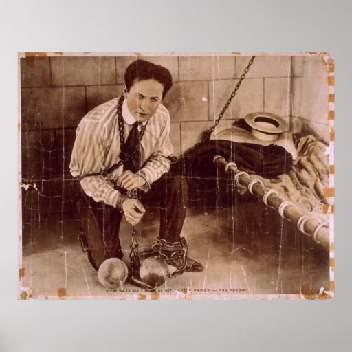 Harry HOUDINI Escape Artist VAUDEVILLE Poster | Zazzle