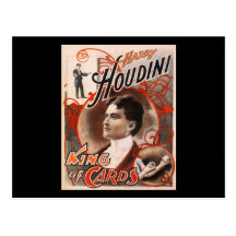 Harry Houdini King Of Cards Post Cards