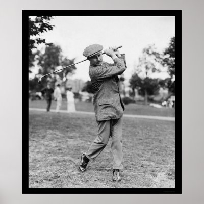Harry Vardon, Six Time US Open Golf Champion 1914 Print