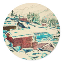 Hart art drawings old and new 133 round sticker