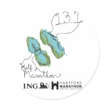 Hartford Half-Marathon: Shoes Round Stickers