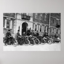 Harvard Motorcycle Squad, early 1900s Poster
