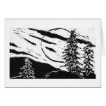 Harvest Moon - Block Print landscape