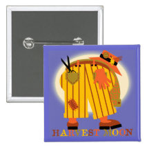 HARVEST MOON MAN PINBACK BUTTON
