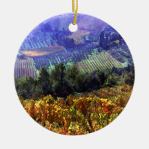 Harvest Time at the Vineyard Christmas Tree Ornament