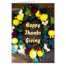 Harvest Welcome Thanksgiving card