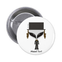 Hasidic Jew Button