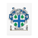 Haslam Family Crest postcards
