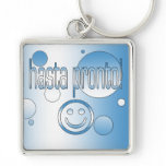 Hasta Pronto! Guatemala Flag Colors Pop Art Keychain