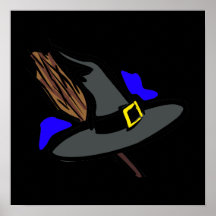 Hat & Broom Print