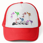 hat cap truck passion dancers pink green
