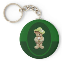 Hat & Flowers Teddy Bear keychains